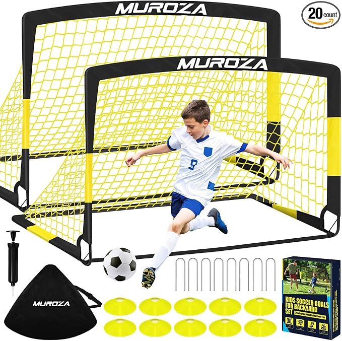 Soccer Goal, Kids Soccer Goals for Backyard Set, Pop Up Soccer Net
